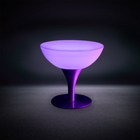 LED-beleuchteter Cocktailtisch, 56 cm, IP65, wasserdicht, RGB-Farbwechsel, leuchtender Stehtisch für Nachtclub, Hochzeit, Party, Veranstaltungen
