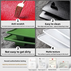 Melamine thương mại phục vụ tấm cho <span class=keywords><strong>Sushi</strong></span> lẩu hải sản nướng thịt nướng-tối giản melamine Bộ đồ ăn tấm cho nhà hàng - Product Image 4