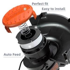 Bobine de remplacement pour <span class=keywords><strong>coupe</strong></span>-bordures L & P compatible avec <span class=keywords><strong>Black</strong></span> + <span class=keywords><strong>Decker</strong></span> 240ft 0.065 "AF100 Autofeed - Product Image 3