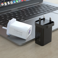Adaptateur de chargeur double port USBA USBC PD 20W | US EU UK Plug 5A Chargeur mural de voyage à charge rapide