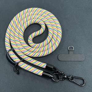 สายคล้องคอแบบไขว้ โพลีเอสเตอร์ สำหรับขายส่ง พร้อมที่แขวนโทรศัพท์ สายคล้องเครื่องมือแบบยืดหดได้ - Product Image 2