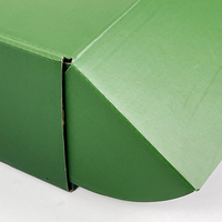 Dossiers en carton ondulé vert avec pelliculage mat et gaufrage, taille personnalisée, recyclables, en papier couché, pour l'expédition de chaussettes