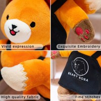 Pendentif en peluche renard personnalisé OEM ODM, porte-clés en peluche mignon avec logo, jouet promotionnel