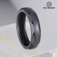 Bague Intelligente Classique en Céramique Plaqué Or Rose avec NFC, Zircon et Finition Polie 6mm, Puce Ntag 213/215/216, Cartes Numériques, Modèle 2026