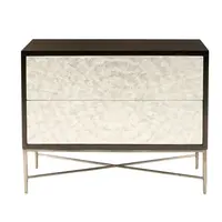 Dressing Table 2022 Modern Luxury Stainless Steel Dressing Table Dresser With Shell Night Stand Table Set For Bedroom Furniture