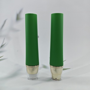 Hot Sales 30g-50g Customized Green Color Plastic <b>Empty</b> Soft Soft Tube Packaging With Gold Oval Pump For Foundation Lotion Makeup - Product Image 2