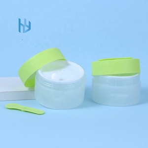 100ml PP nhựa sang trọng rỗng mặt kem cơ thể lọ màu xanh lá cây biểu tượng tùy chỉnh Lotion lọ <span class=keywords><strong>container</strong></span> với muỗng - Product Image 3