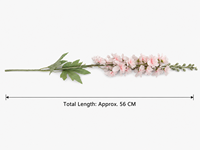 Bunga Delphinium Sutra Buatan Modern Real Touch YM, Tangkai Tunggal Larkspur Besar untuk Dekorasi Vas Dalam Ruangan dan Hotel
