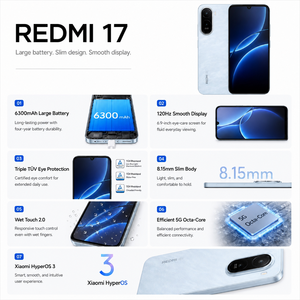 Smartphone <span class=keywords><strong>Redmi</strong></span> 17 5G d'origine, 6+128 Go, écran fluide 120 Hz, processeur Octa Core, batterie longue durée 6300 mAh, téléphone portable - Product Image 4