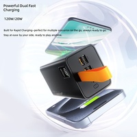 Batterie Externe Portable Universelle OEM en Plastique avec Cordon, Charge Rapide Bidirectionnelle PD Haute Capacité 120W, Vente en Gros