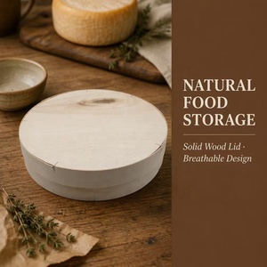 Cajas de Queso Francesas Tradicionales con Logotipo Personalizado para Maduración de <span class=keywords><strong>Camembert</strong></span> y Brie, Caja Transpirable de Chapa de Madera de Álamo, Estapillada, al por Mayor - Product Image 1
