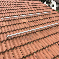 Ensemble de clips et rails de montage réglables pour panneaux solaires