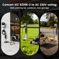 Adaptateur de type 2 vers prise Schuko, 0,6 m, 16 A, station de recharge pour voiture électrique V2L, pour vélo électrique, trottinette électrique, moto électrique