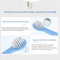 Brosse à dents électrique sonique pour enfants, intelligente, rechargeable par USB, étanche IPX7, à poils moyens, avec minuteur, 18000Hz, autonomie de 30 jours