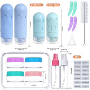 Set de Bolsas de Aseo Portátiles a Prueba de Fugas, Botellas de Silicona para Champú y Gel de Ducha, Envases de Viaje para Cuidado de la Piel - Product Image 4