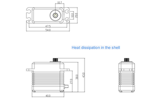 XQ POWER 73g 45kg Large Torque 37-48kg-cm 0.12sec High Speed Digital Coreless Motor 6.0-8.4V Waterproof 1/5 RC Metal Gear - Product Image 3