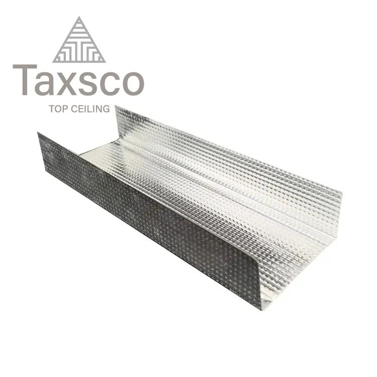 Panel kancing logam bingkai dinding baja galvanis jalur logam partisi Drywall