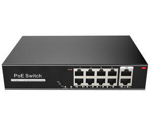 Switch réseau PoE 8 ports 120W GWS H1108PGL 100M avec 2 ports RJ45 1000M 250m, Plug & Play pour bureau et montage mural - Product Image 1