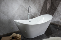 Adyce — baignoire longue en résine à Surface unie, Double pantoufles, modèle moderne, hôtel, Design moderne, 1500