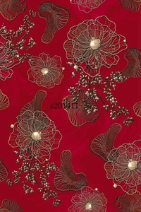 Polyester 75 Doux et lisse Chiffon perlé Impression numérique personnalisée de motifs abstraits de petites fleurs pour robe de femme Écharpe Tissu - Product Image 4