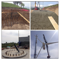 Générateur éolien à balancier électronique de 20KW 25KW de puissance maximale avec pales de 10m/12m de diamètre, kit pour système connecté au réseau et hybride