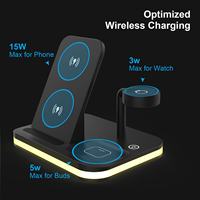 Meilleure Vente en Europe : Chargeur Sans Fil 6-en-1 à Attraction Rapide 15W pour Écouteurs, Montre et Téléphone (3-en-1)