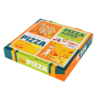Boîte à pizza en carton ondulé 3 couches laminé blanc imprimé offset, vente en gros directe usine, emballage économique pour pizzas en vrac