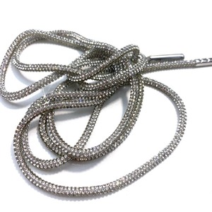 Cordon de strass en cristal diamanté 3,5 mm, fil de coton, pour lacets de chaussures, vente directe usine - Product Image 2