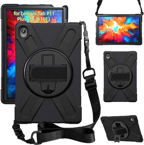 Étui robuste avec béquille rotative pour tablette <span class=keywords><strong>Lenovo</strong></span> <span class=keywords><strong>Tab</strong></span> <span class=keywords><strong>P11</strong></span> <span class=keywords><strong>Plus</strong></span> 2021/<span class=keywords><strong>Tab</strong></span> <span class=keywords><strong>P11</strong></span> 2020 TB-J606F/TB-J606X/TB-J616F - Product Image 1