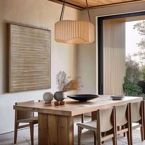 Art mural 3D texturé Wabi-Sabi, peinture à l'huile artisanale sur toile pour la décoration de chambre d'hôtel de luxe - Product Image 6