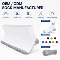 Chaussettes de sport blanches personnalisées avec logo, vente en gros, directement de l'usine, faible MOQ, en coton, talon et bout renforcés, respirantes, marque privée