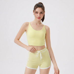 Wholesale Women's Twist Cutout Back Yoga Tank <b>Top</b> Racerback U-Neck Padded Sports Crop <b>Top</b> Slim Fit Pilates Workout Activewear - Product Image 1