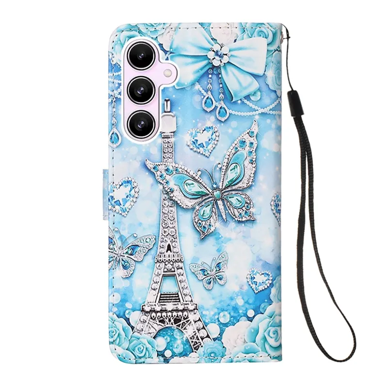 Printed Flower Wallet Flip case for Samsung A35 A55 S24, Tiger design PU Case pouch for Redmi K70E