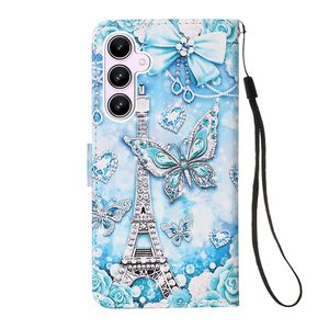 Funda Tipo Cartera con Estampado de Flores para Samsung A35 A55 S24, Funda de PU con Diseño de Tigre para Redmi K70E - Product Image 1