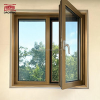 Fenêtres à double battant en aluminium de qualité supérieure, isolation thermique, certifiées Energy Star, profil fin et élégant pour hôtel, cuisine, neuves