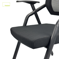 Chaise moderne en maille pour salle de conférence Chaise de visiteur de bureau pliable en tissu pour la formation du personnel