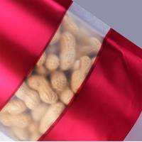 Sachets Ziplock mats autoportants avec fenêtre transparente givrée, refermables, pochettes colorées unies pour le stockage alimentaire, imprimées en héliogravure, résistantes à l'humidité