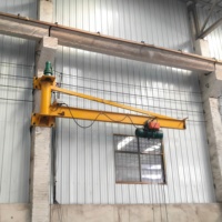 Grue à flèche murale sans fil à rotation de 180 degrés, télécommandée, capacité légère 250 kg, 500 kg, 5 tonnes pour atelier et entrepôt