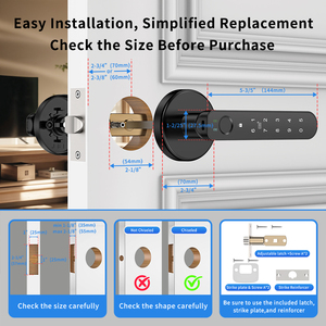กุญแจล็อคอัจฉริยะแบบสแกนลายนิ้วมือ Tuya TTLock App สำหรับแป้นกดรหัส  วัสดุโลหะผสมสังกะสี  รองรับการ์ดห<span class=keywords><strong>น</strong></span>่วยความจำ  กระจก  สำหรับบ้าน สำ<span class=keywords><strong>น</strong></span>ักงา<span class=keywords><strong>น</strong></span>  ระบบรักษาความปลอดภัย  รองรับ OEM  ปรับแต่งได้ - Product Image 3