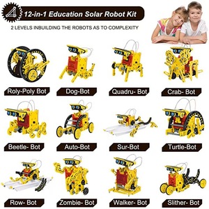 Kit de robot solaire 12 en 1 bricolage pour enfants, assemblage éducatif intelligent, jouets d'ingénierie scientifique, ensembles emballés - Product Image 3