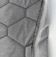 Tissu de matelas de luxe en polyester 100% tissé, à carreaux micro, teint en fil noir et blanc, haute densité, durable, pour hôtel