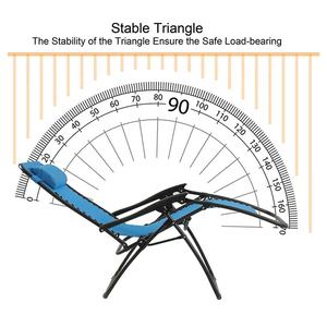 Kursi Santai Matahari Tanpa Gravitasi, Kursi Malas dengan Kanopi - Product Image 5