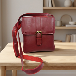 Pochette à fermeture éclair en cuir véritable artisanal, grande capacité, durable, imperméable, écologique, à longue sangle, pour filles, style décontracté et tendance - Product Image 6