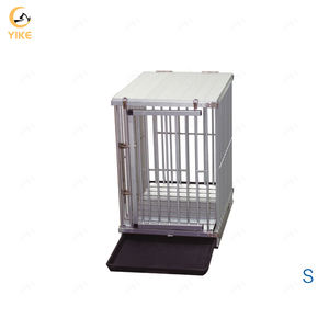 Hayvan kliniği köpek dükkanı kulübesi alüminyum modüler kedi kafesleri kasaları katlanabilir büyük Pet köpek kafesleri atık tepsi - Product Image 3