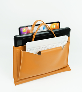 Porte-documents en cuir <span class=keywords><strong>pour</strong></span> hommes 18 pouces ordinateur portable Messenger Bag Office Satchel Computer Bag <span class=keywords><strong>pour</strong></span> hommes et femmes - Product Image 2