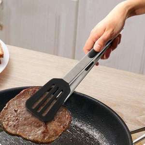 Pinces de cuisine en silicone personnalisées de qualité supérieure, pinces à barbecue en acier inoxydable, pinces à pâtes pour le camping - Product Image 6