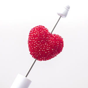 Personalizado CC L <span class=keywords><strong>DR</strong></span> amor forma diseñador encanto diamantes de imitación acrílico azúcar cuentas para pulsera teléfono funda Beadable llavero fabricación de joyas - Product Image 6