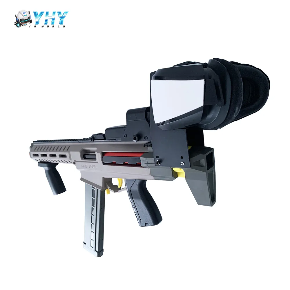 Alta calidad nueva pantalla de 32 pulgadas 9d pistola batalla de pie pequeño juego espacial máquina de disparar simulador de tiro VR