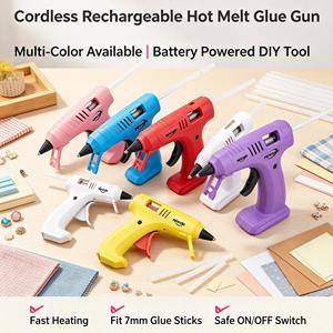 Cordless Plastic DIY Single Temperature Hot <b>Glue</b> Gun High Quality Factory Wholesale Free Sample 8.4V 40W Rechargeable Battery - Product Image 2