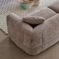 Zayshine Canapé de Salon Rétro Français de Luxe en Chenille 3 Places, Ensemble Modulaire en Velours en Forme de I pour Hôtels, Villas et Designers